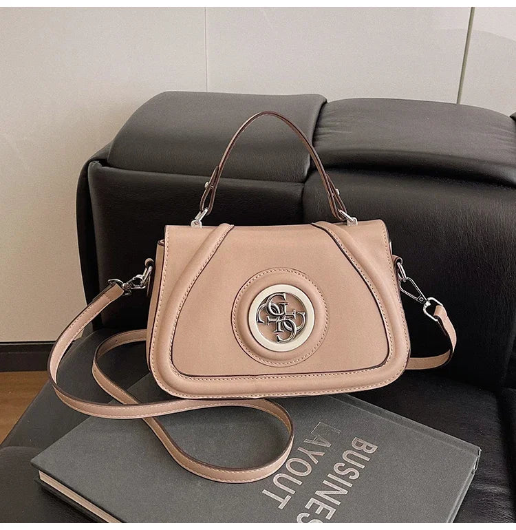 Minimalist Vintage Designer Leather Large Capacity Crossbody Bag Mssza