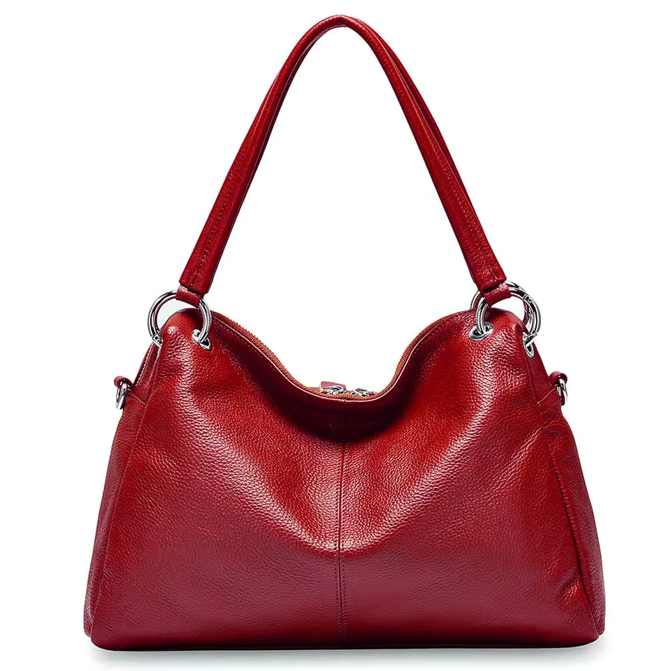 Classic Elegant Genuine Leather Soft Skin Shoulder Hobos Bag Mssza