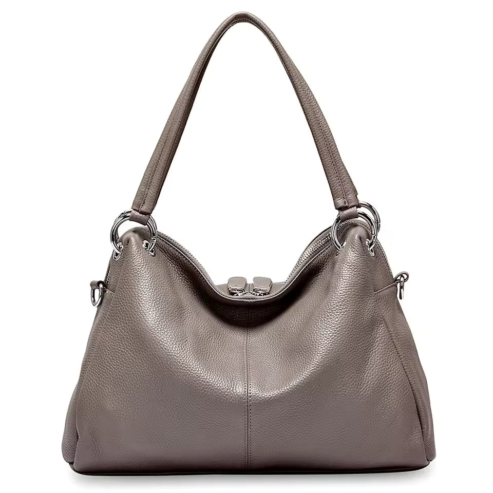 Classic Elegant Genuine Leather Soft Skin Shoulder Hobos Bag Mssza