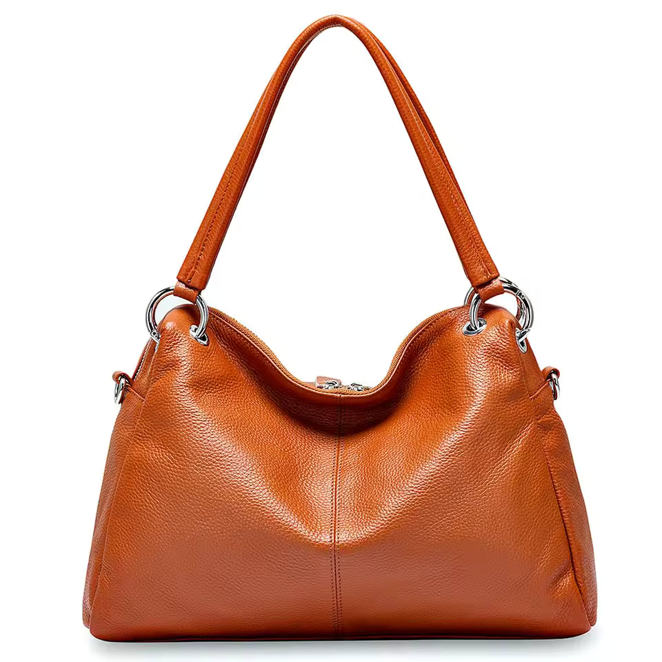 Classic Elegant Genuine Leather Soft Skin Shoulder Hobos Bag Mssza