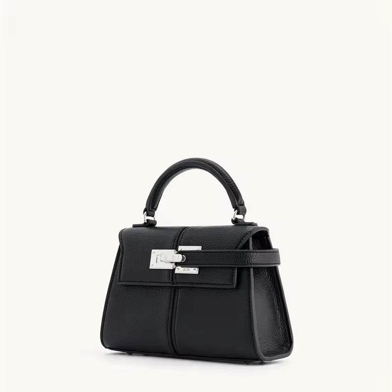 Classic Genuine Leather Denim Tote Small Square Crossbody Designer Handbag Mssza