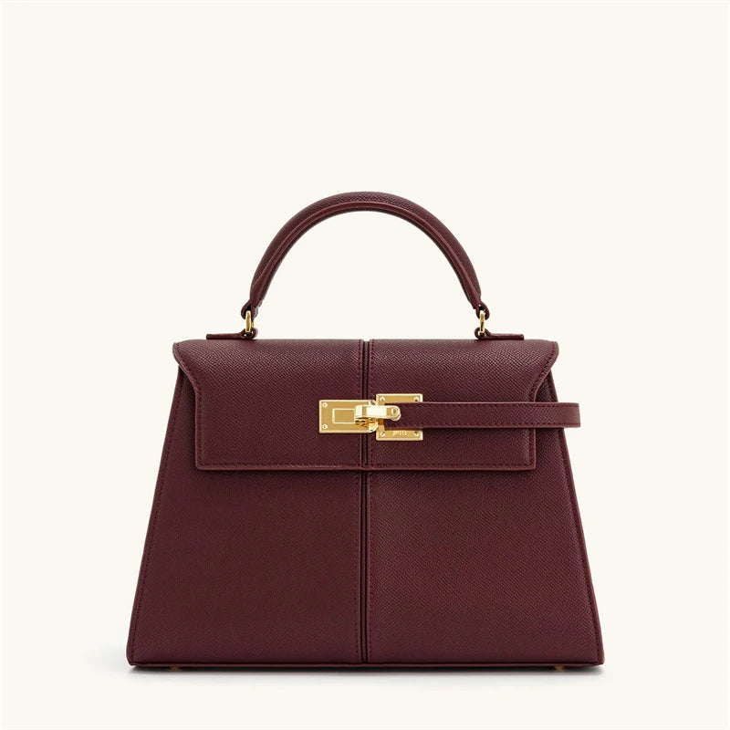 Classic Genuine Leather High-End Large Square Elise Designer Crossbody Handbag Mssza