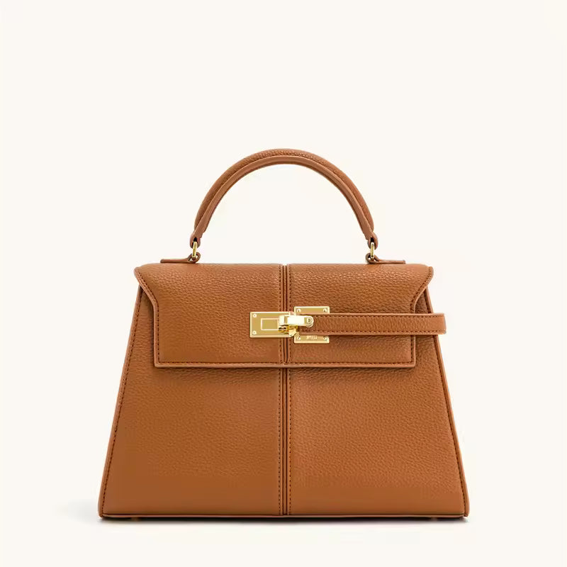 Classic Genuine Leather High-End Large Square Elise Designer Crossbody Handbag Mssza