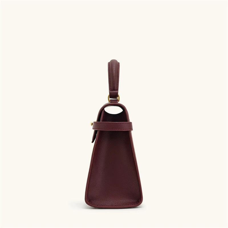 Classic Genuine Leather High-End Large Square Elise Designer Crossbody Handbag Mssza