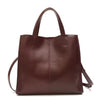 Classic Genuine Leather Tote Simple Vintage Top-handle Large Capacity Cross body Shoulder Handbag Mssza