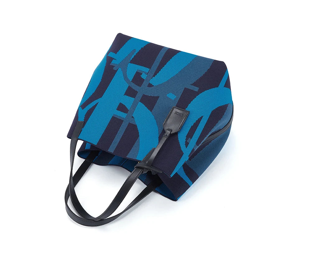 Classic Geometric Letter Cotton Retro Style Multi-coloured Large Capacity Bucket Handbags Mssza