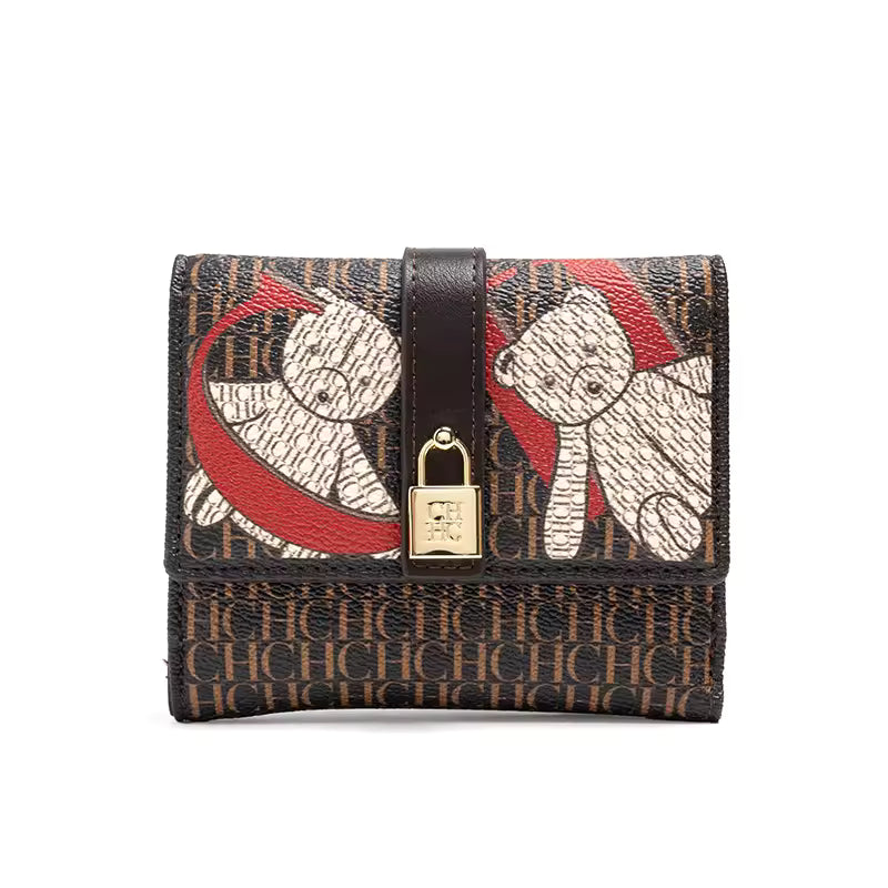 Classic High Quality Standard Versatile Letter Print Design Premium Feeling Wallet Mssza