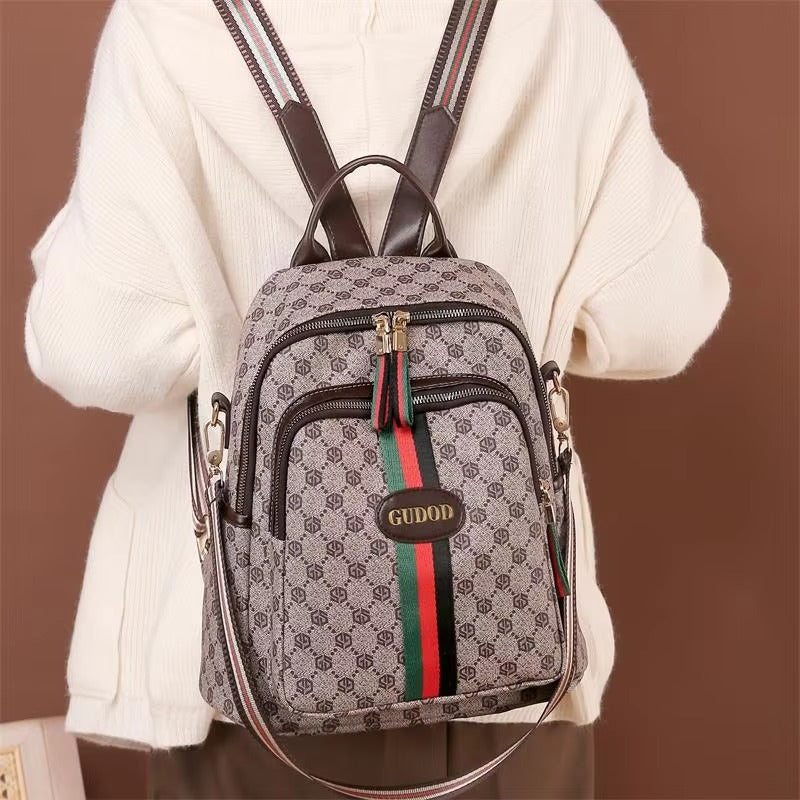 Classic Interior Slot Pocket Large Capacity Flower Backpack Mssza