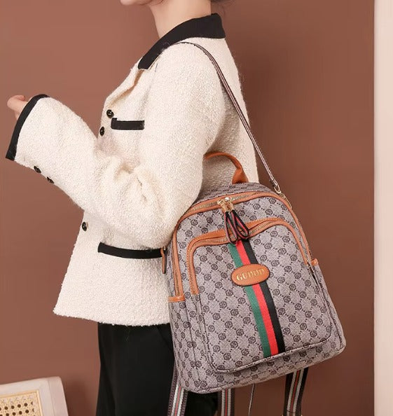 Classic Interior Slot Pocket Large Capacity Flower Backpack Mssza
