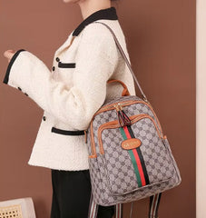 Classic Interior Slot Pocket Large Capacity Flower Backpack Mssza