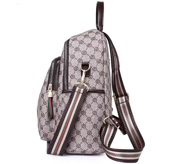Classic Interior Slot Pocket Large Capacity Flower Backpack Mssza