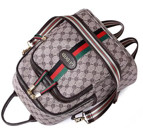 Classic Interior Slot Pocket Large Capacity Flower Backpack Mssza