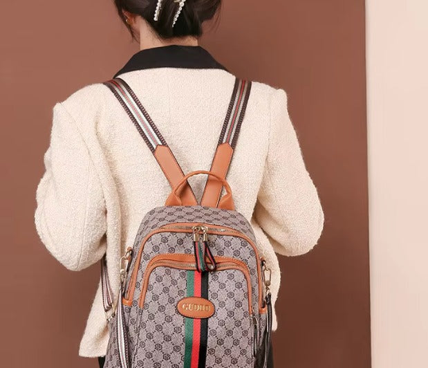 Classic Interior Slot Pocket Large Capacity Flower Backpack Mssza
