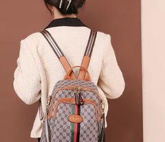 Classic Interior Slot Pocket Large Capacity Flower Backpack Mssza