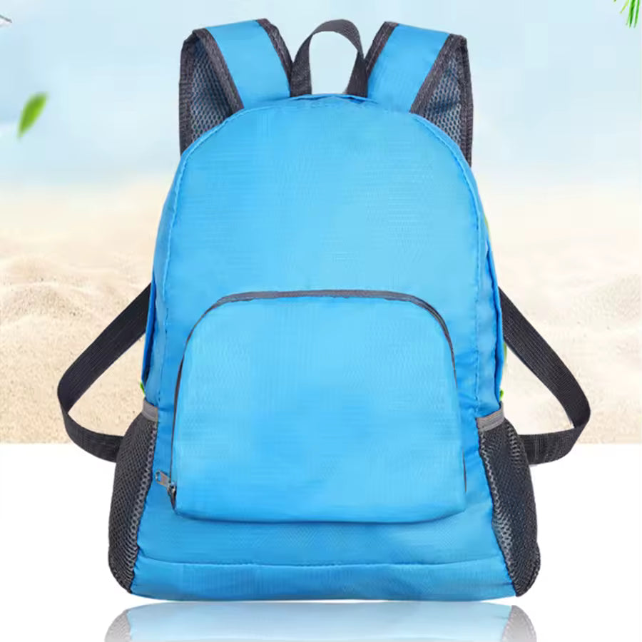 Classic Light Weight Waterproof Foldable zipper Travel Bag Backpack Mssza