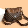 Classic Printed Letter Patchwork Design Stylish Three Layer Zipper Leather Work Outdoor Shoulder Crossbody Bag Mssza