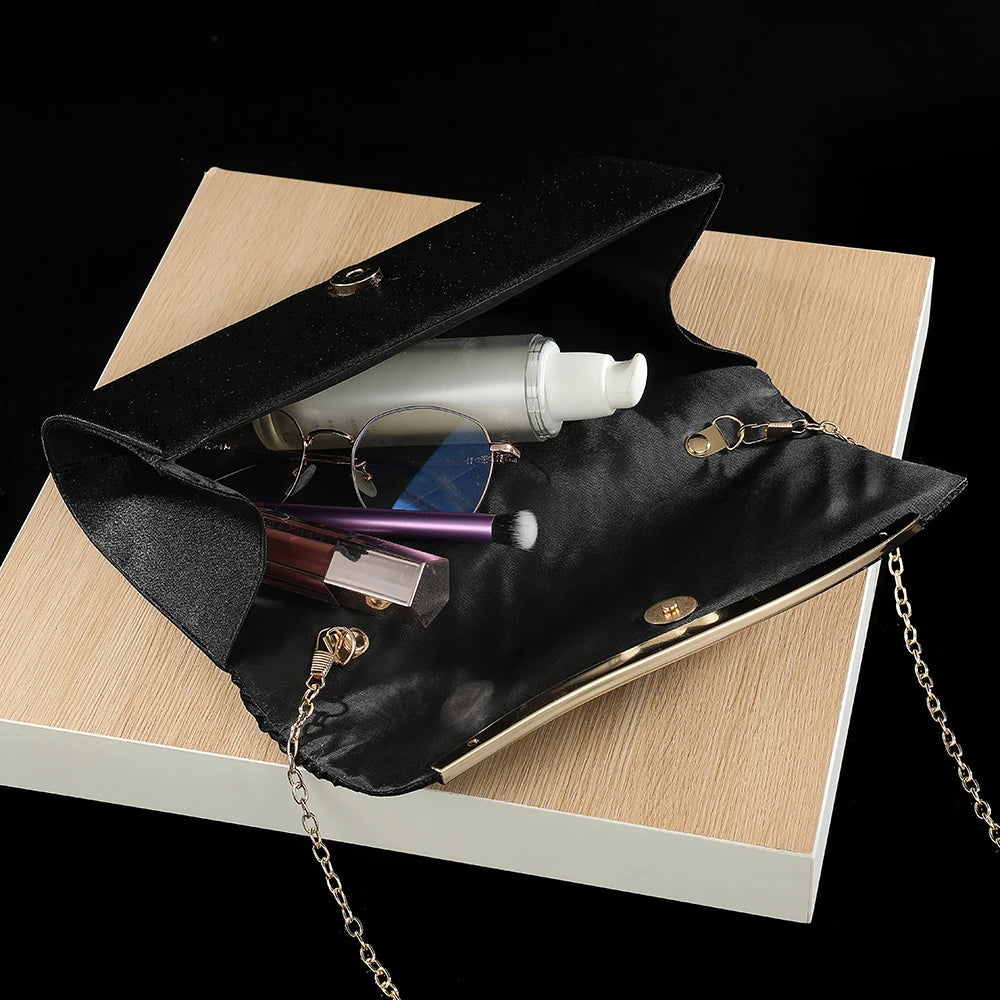 Classic Retro Stylish Small Storage Romantic Allinone Evening Metal Embellished Pleated Dinner Hand Bag Mssza