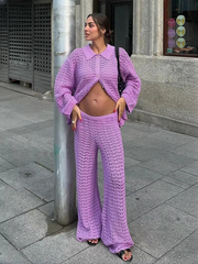 Classic Single Breasted Ankle-Length High Street Pants Suit And Shirt Mssza