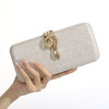 Classic Snake Buckle Sparkling Party Elegant Square Box Clutch Bag Mssza