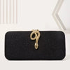 Classic Snake Buckle Sparkling Party Elegant Square Box Clutch Bag Mssza