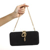 Classic Snake Buckle Sparkling Party Elegant Square Box Clutch Bag Mssza