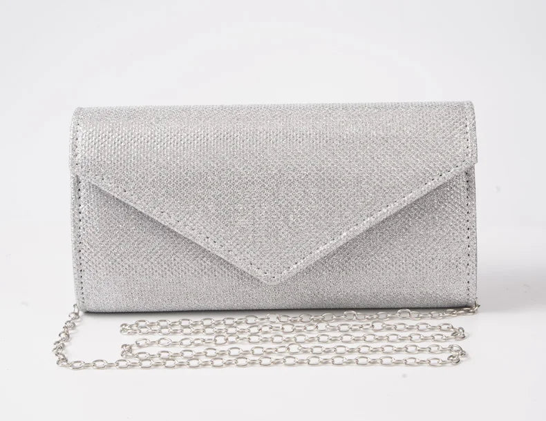 Classic Versatile Glitter Chain Envelope Clutches Evening Shoulder Bag Mssza
