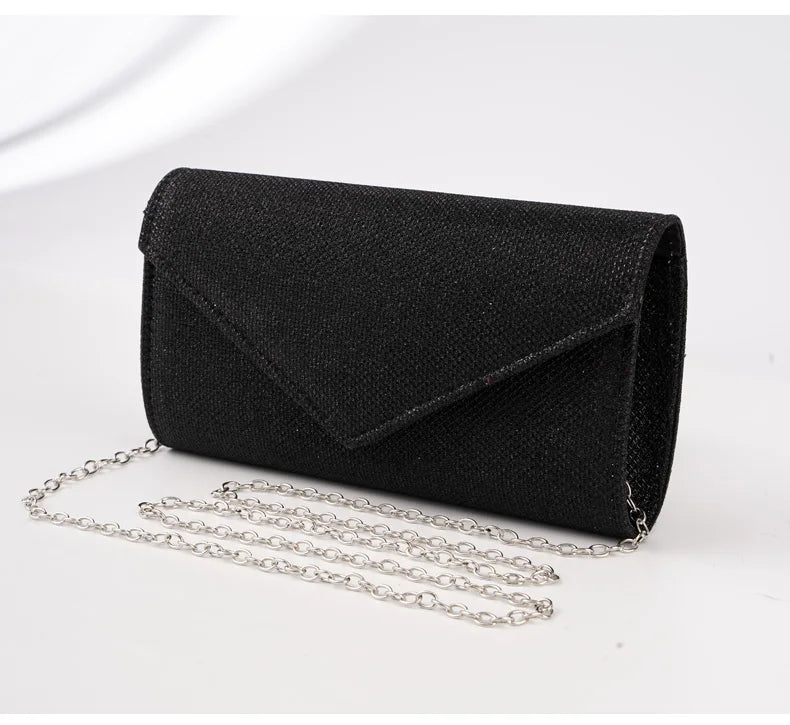 Classic Versatile Glitter Chain Envelope Clutches Evening Shoulder Bag Mssza