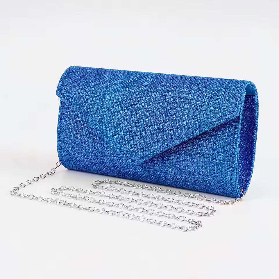 Classic Versatile Glitter Chain Envelope Clutches Evening Shoulder Bag Mssza