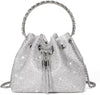 Classical Rhinestone Diomand Bucket Bling Evening Party Handbag Purse Mssza