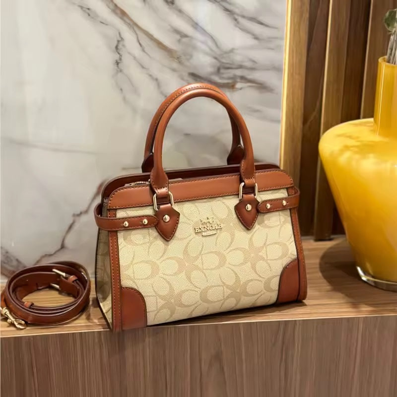 Classics Cross-Border Trade Simple Large Capacity Shoulder bag Square Pattern Handbag Mssza