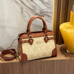 Classics Cross-Border Trade Simple Large Capacity Shoulder bag Square Pattern Handbag Mssza