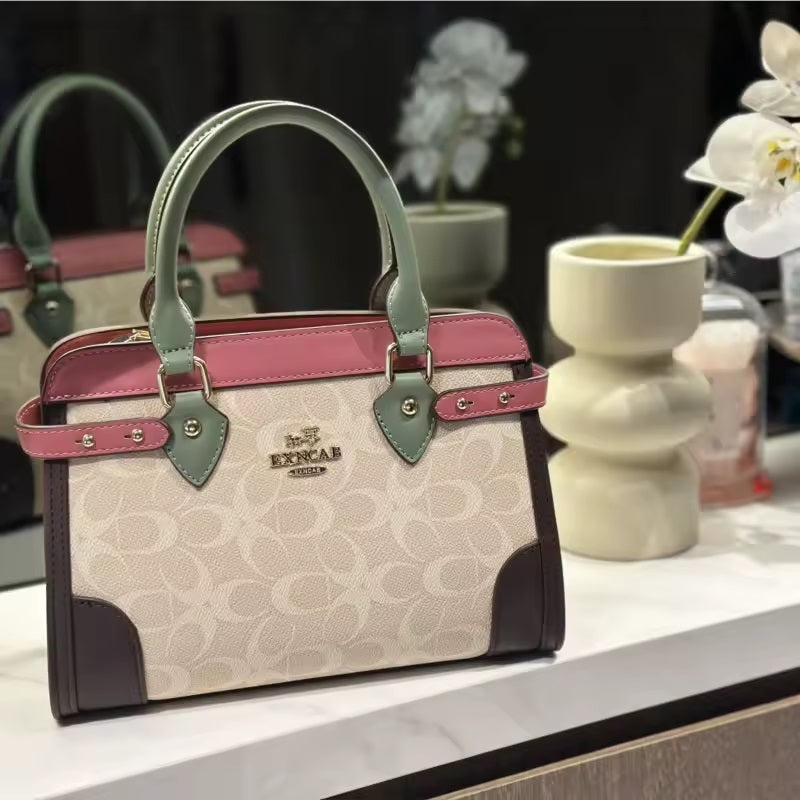 Classics Cross-Border Trade Simple Large Capacity Shoulder bag Square Pattern Handbag Mssza
