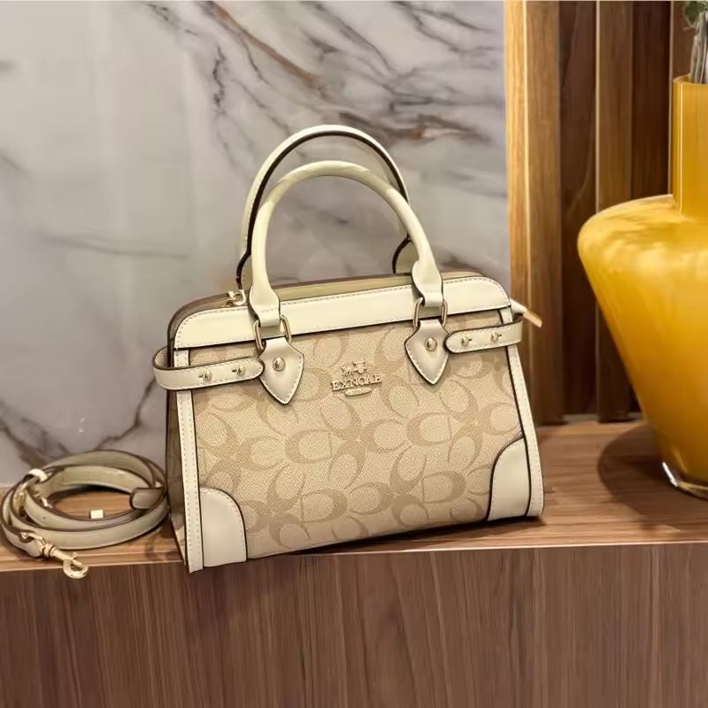 Classics Cross-Border Trade Simple Large Capacity Shoulder bag Square Pattern Handbag Mssza