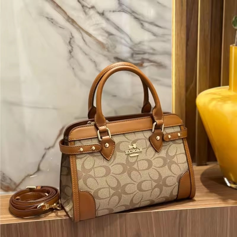 Classics Cross-Border Trade Simple Large Capacity Shoulder bag Square Pattern Handbag Mssza