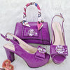 Classics Style Platform Design Rhinestone Decoration Party Wedding Shoes and Bag Mssza