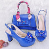 Classics Style Platform Design Rhinestone Decoration Party Wedding Shoes and Bag Mssza