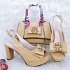 Classics Style Platform Design Rhinestone Decoration Party Wedding Shoes and Bag Mssza