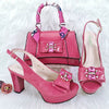 Classics Style Platform Design Rhinestone Decoration Party Wedding Shoes and Bag Mssza