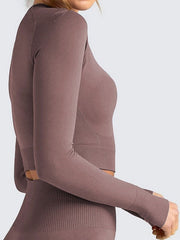 Clothing Long Sleeve Nylon Yoga Top Mssza