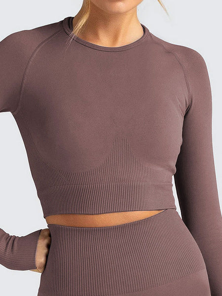 Clothing Long Sleeve Nylon Yoga Top Mssza