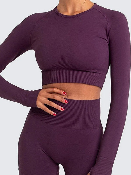 Clothing Long Sleeve Nylon Yoga Top Mssza