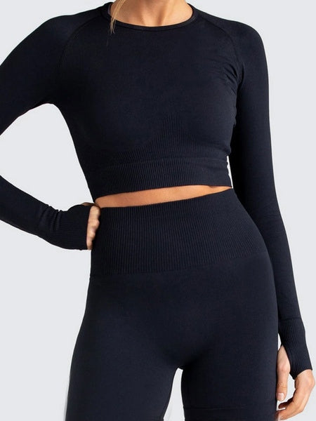 Clothing Long Sleeve Nylon Yoga Top Mssza