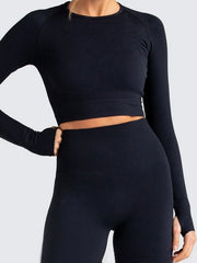 Clothing Long Sleeve Nylon Yoga Top Mssza