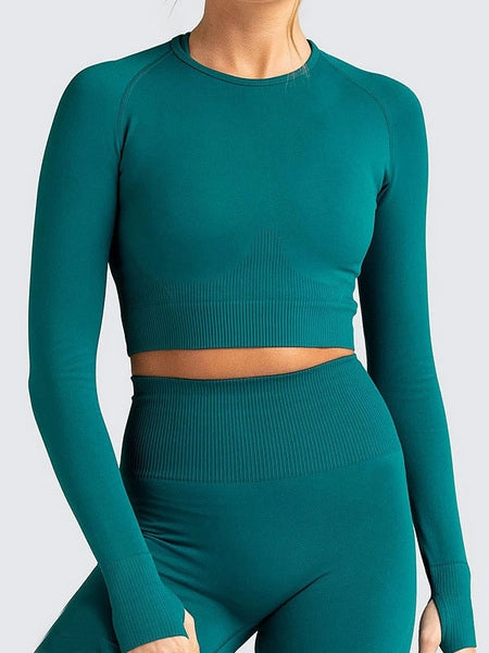 Clothing Long Sleeve Nylon Yoga Top Mssza