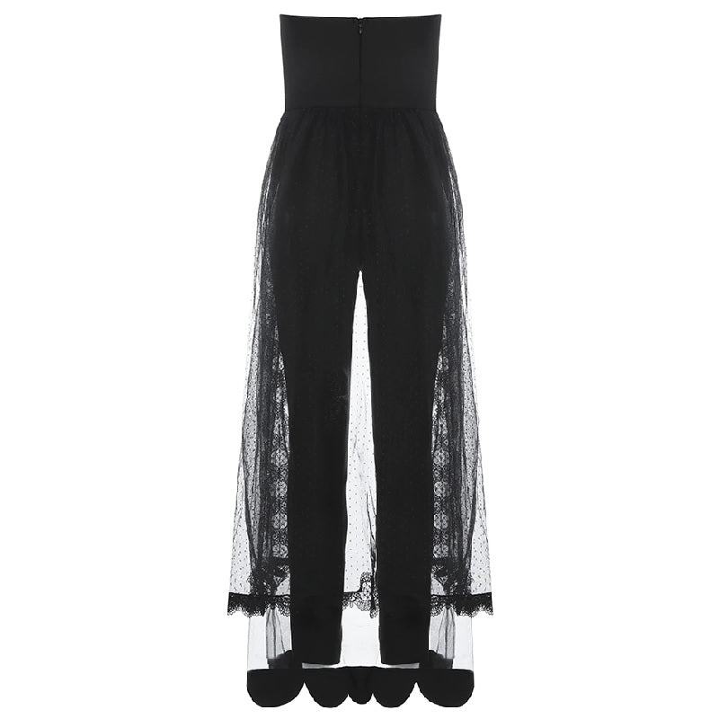 Club Stapless Lace Bodysuit Romper Long Pants Bodycon Jumpsuits Mssza