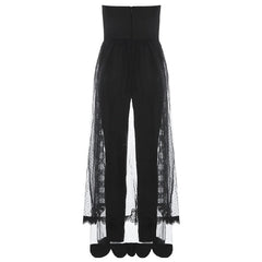 Club Stapless Lace Bodysuit Romper Long Pants Bodycon Jumpsuits Mssza