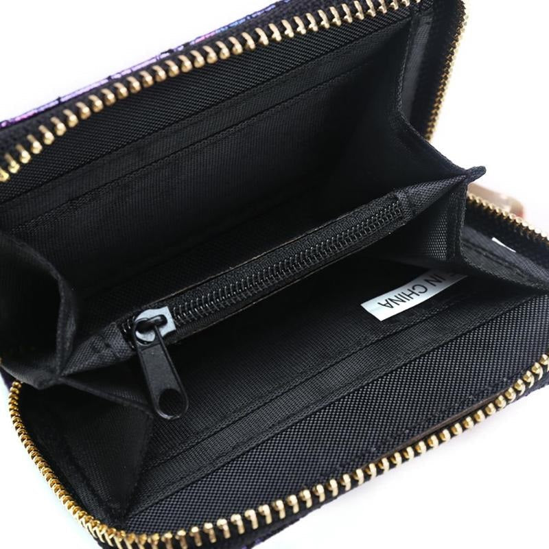 Colorful Clutch PU Leather Card Holder Small Zipper Wallet Mssza