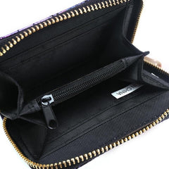 Colorful Clutch PU Leather Card Holder Small Zipper Wallet Mssza