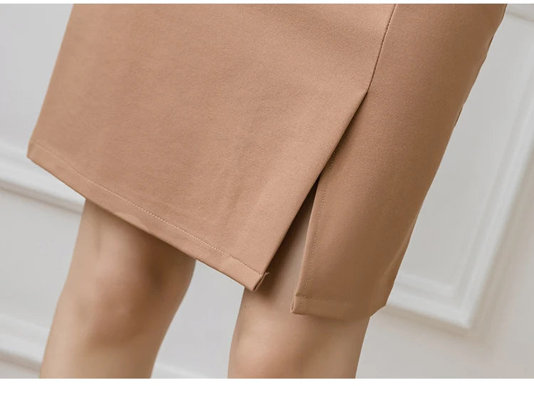 Commuter High Waist Wrapped Hip Mid-Length Casual Elegant  Mini Skirts Mssza