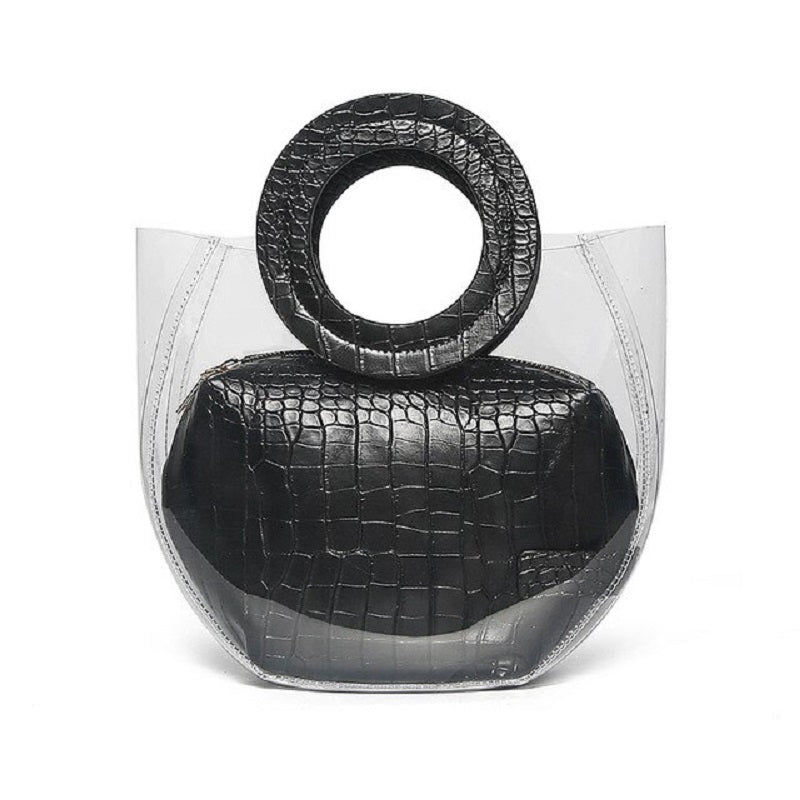 Composite Transparent  Casual Handbags Mssza